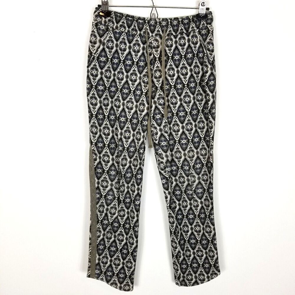 Anthropologie Saturday Sunday Women Printed Knit Pants Size S Drawstring Pull On